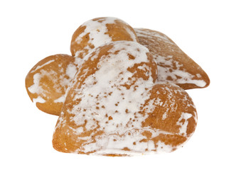heart cookies isolated