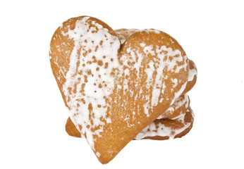 heart cookies isolated