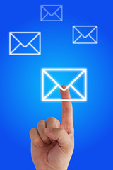 pressing virtual e-mail