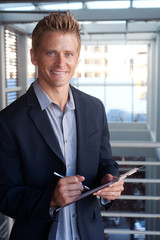 happy young business man