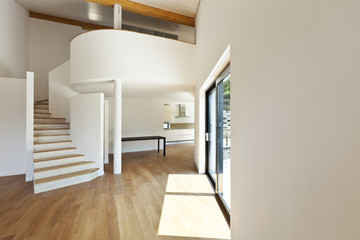 interior modern house, large open space