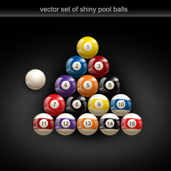 glossy pool ball