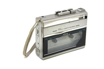 Old Cassette Portable Player / Recorder isolated