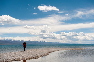 Obraz premium tibet lake in summer
