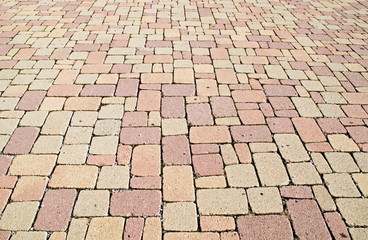 Rote Pflastersteine Perspektive