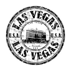 Las Vegas grunge rubber stamp © Oxlock