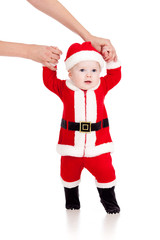 first steps of Santa claus kid