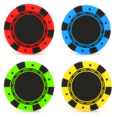 Simple Colored Casino chips