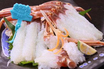 蟹の刺身