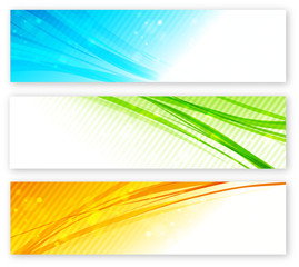 Colorful stripped banner