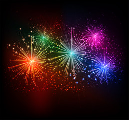 Obraz na płótnie Canvas Holiday fireworks background