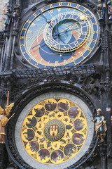 Famous clock in Prague.