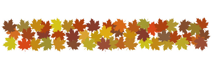 Bande de feuilles aux couleurs de l’automne