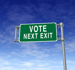Vote Highway Sign