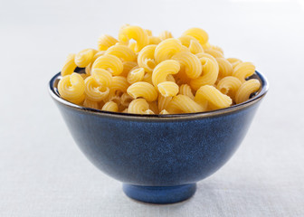 Bowl of uncooked macaroni