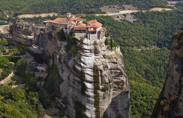 Hanging monastery at Meteora in Greece