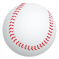 Baseball auf weißem Hintergrund