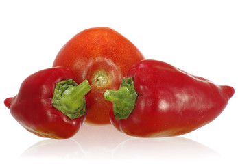 tomato and peppers