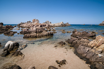 Fototapeta na wymiar Natural sea landscape in Sardinia