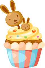 cupcake vector illustration