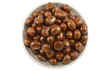 a pile of chestnuts