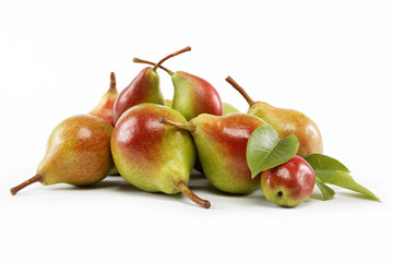 Ripe pears.Objects are isolated on a white background.