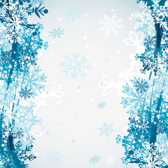 Seamless snowflakes pattern, vector