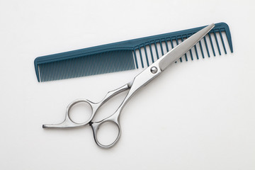 Scissors and comb