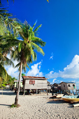 Naklejka premium Sea gypsy village in Malaysia