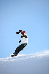 Fototapeta na wymiar Snowboarding Man