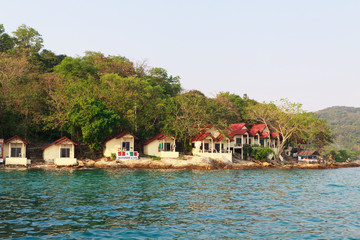 Obraz premium Бунгало на берегу моря, остров Самет, Таиланд
