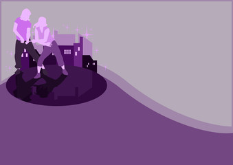 Dancing youth people