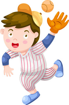 Baseball Player vector illustration on a white background