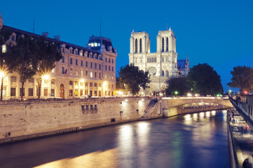 Notre Dame at Night.