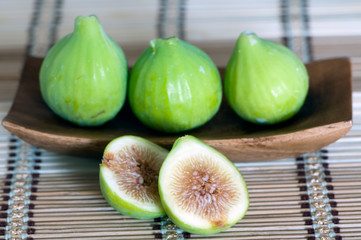 Fresh green figs