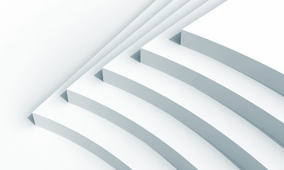 Obraz premium White abstract architecture fragment with five stairs