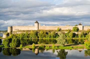 Obraz premium Fortress in Ivangorod, the western border of Russia