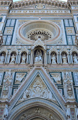 Obraz premium Majestic marble façade of the Duomo in Florence in Tuscany