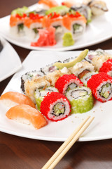 sushi on the plate