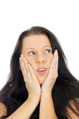 Fototapeta premium Portrait of a black haired woman