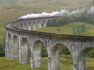 Fototapeta premium Pociąg na wiadukt Glenfinnan. Szkocja.