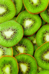Kiwi fruit slices background