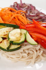 vegetables and noodles
