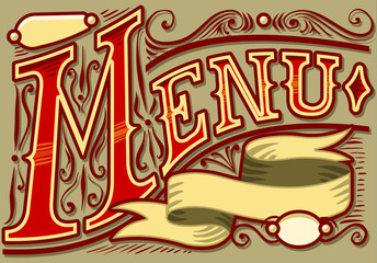 vintage graphic element for menu