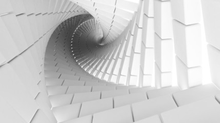 Abstract helix nade of white blocks © evannovostro