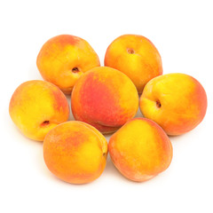 peaches isolated on white background