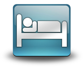 Light Blue 3D Effect Icon "Hotel / Lodging"