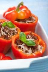 stuffed paprika with meat and vegetables