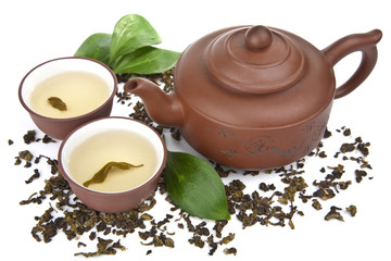 green tea isolated