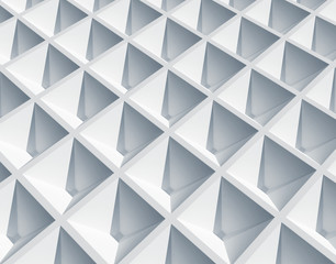Abstract architecture background. White square cellular surface